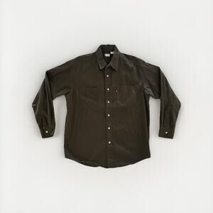 Levi’s Jacket Shirt Men’s Size Medium Dark Green Denim Shacket 100% Cotton